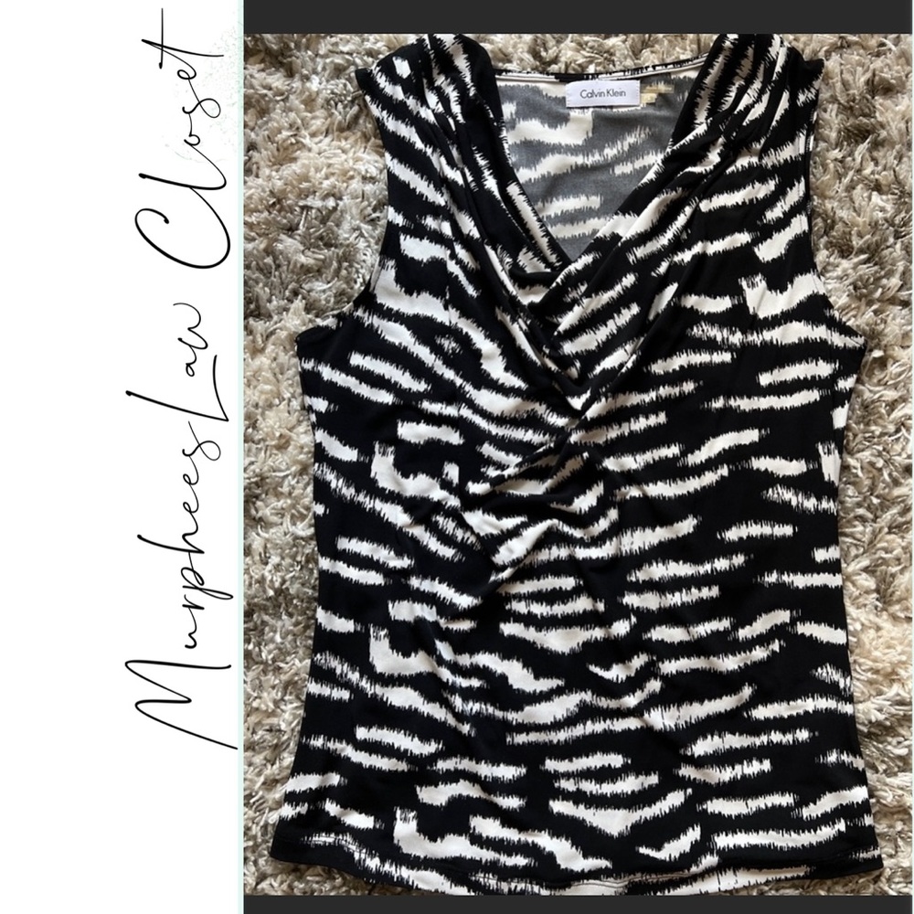 CALVIN KLEIN | Cowl Neck Sleeveless Top